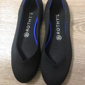 ROTHY’S Black round toe flats, 8.5, WORN ONCE